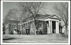 First Baptist Church Building Postcard