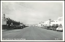 Street Scene, Van Horn, Texas Postcard