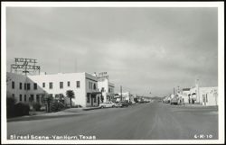 Street Scene with Hotel El Capitan, Van Horn, TX Postcard