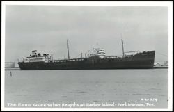 Esso Queenston Heights Tanker at Harbor Island, Port Aransas Postcard