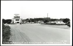 London Hall Court and Restaurant on U.S. 25W Postcard