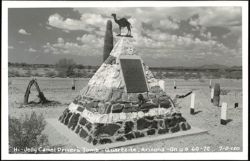 Hi-Jolly Camel Driver's Tomb Monument, Quartzite, AZ Postcard