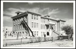 Grammar School with Fire Escape Slides Postcard
