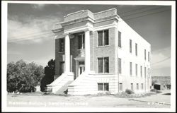 Masonic Building, Sanderson, Texas Postcard
