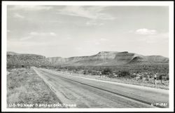 U.S. 90 Highway through Desert Mountains, Sanderson, TX Postcard