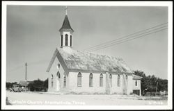 Catholic Church with Steeple and Cross, Brackettville Postcard