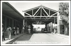 Entrance to International Bridge to Mexico Postcard