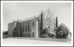 Methodist Church with ornate facade and tiled roof Postcard