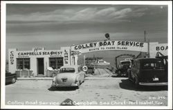 Colley Boat Service and Campbell's Sea Chest Postcard