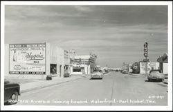 Powers Avenue looking toward Waterfront, Port Isabel Postcard