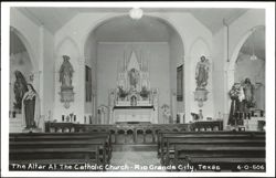 The Altar At The Catholic Church Postcard
