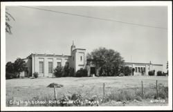 City High School Building Postcard