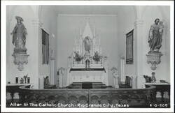 Altar At The Catholic Church Postcard