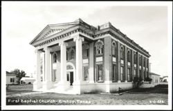 First Baptist Church, Bishop, Texas Postcard