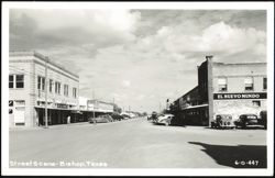 Street Scene with L.G.A. Stores, Imken Grocery, El Nuevo Mundo Postcard