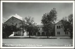 First Baptist Church, Edinburg Postcard