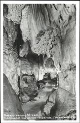 Disappearing Stream - Cascade Caverns Postcard