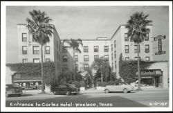 Entrance to Cortez Hotel Postcard