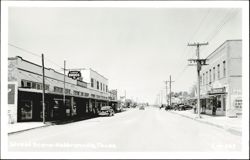 Street Scene with Lunz Drugs and Fosters, Hebbronville Postcard
