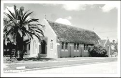 All Saints Episcopal Church with Palm Tree Postcard