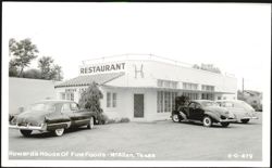 Howard's House Of Fine Foods Restaurant with Cars Postcard