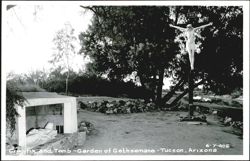 Crucifix and Tomb - Garden of Gethsemane Postcard