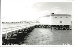 Pier at Palacios, Texas Postcard