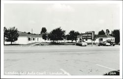 London Hall Auto Court Postcard