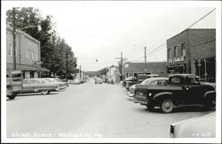 Whitley City KY Main Street with Parked Cars and Shops Postcard