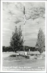 Capt. Jack McLain's Grave at Cumberland Overlook Postcard