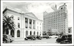 U.S. Post Office and Hamilton Hotel Postcard