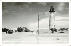 Powers Avenue and The Old Lighthouse Postcard