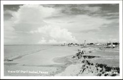 Port Isabel, Texas Waterfront with Lighthouse and Pier Postcard