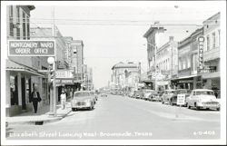Elizabeth Street Looking West, Brownsville, TX Postcard