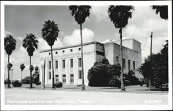 Municipal Auditorium, Harlingen, TX Postcard