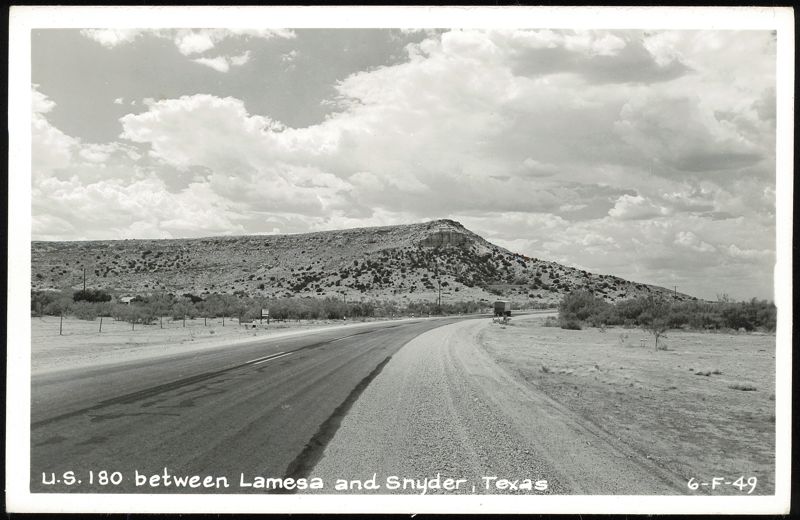 U.S. 180 between Lamesa and Snyder, Texas, with Mesa Landscape