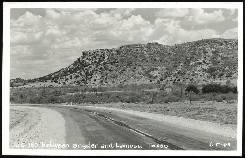 U.S. 180 between Snyder and Lamesa Texas