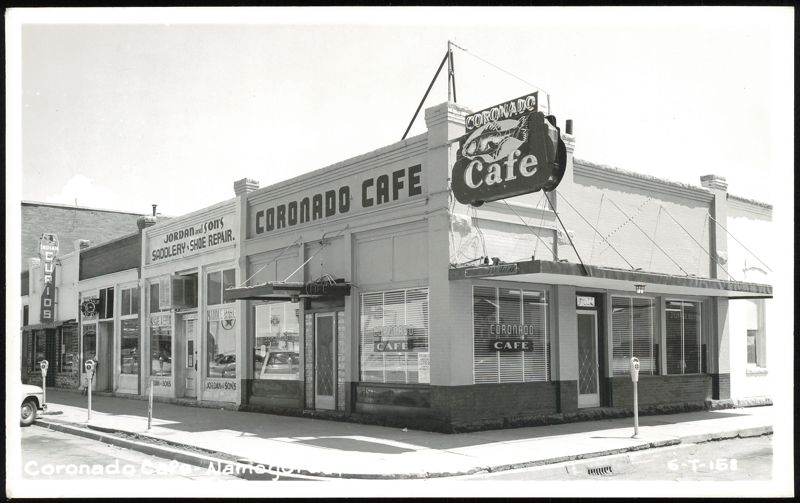 Coronado Cafe and Jordan & Sons Saddlery Shoe Repair Street View Alamogordo New Mexico