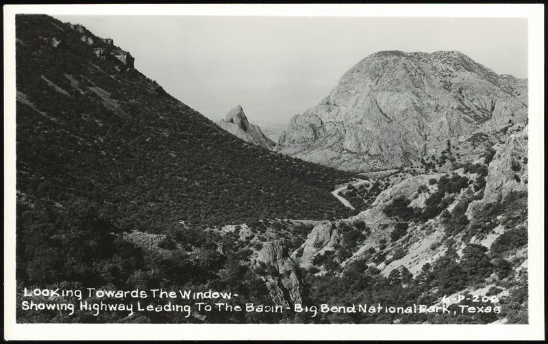 Looking Towards The Window, Highway Leading To The Basin, Big Bend National Park Texas