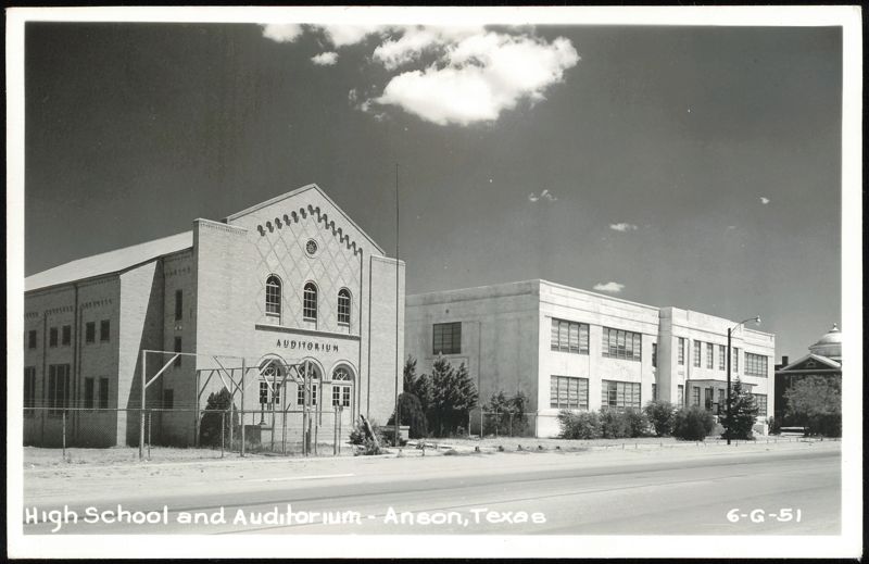 High School and Auditorium Anson Texas