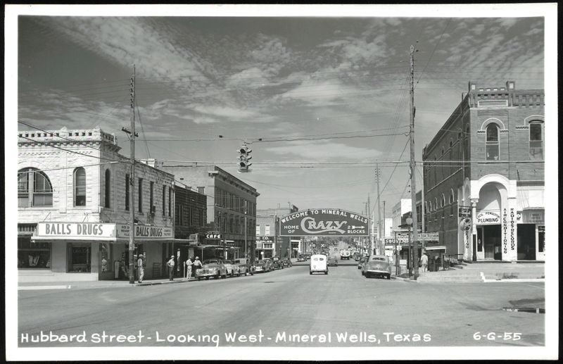 Hubbard Street - Looking West - Mineral Wells, Texas