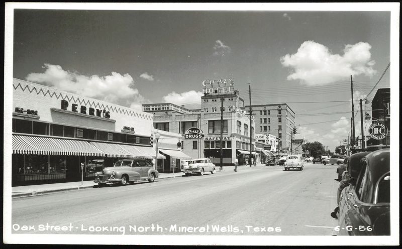 Oak Street Looking North with Perry's and Crazy Hotel