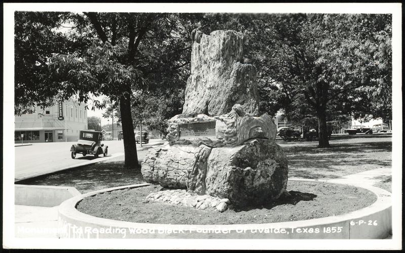 Monument to Reading Wood Block Founder, Uvalde, Texas