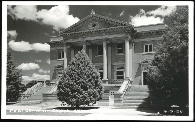 First Christian Church, classical facade Abilene Texas