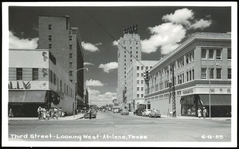 Third Street Looking West with Hotel Wooten and W. T. Grants