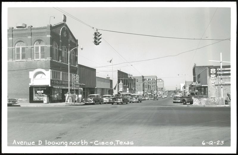 Avenue D looking north, Cisco, Texas street scene