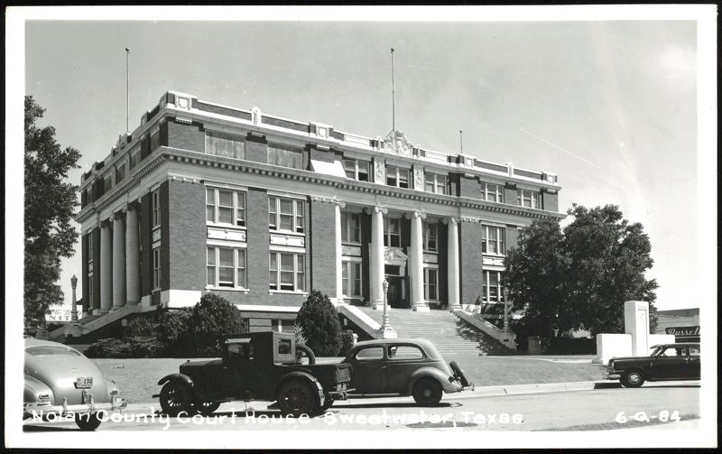 Nolan County Court House with Cars