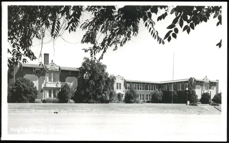 High School Building, Exterior View