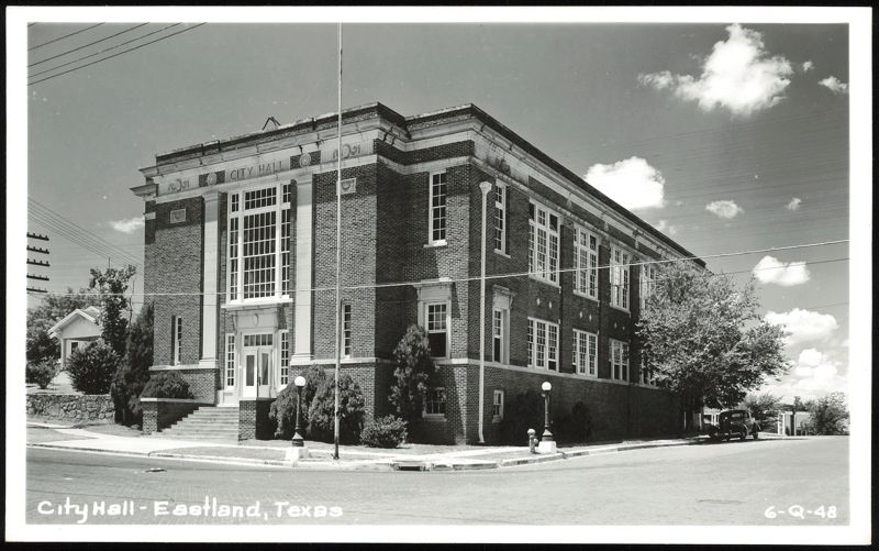 City Hall building with brick facade and large windows Eastland Texas
