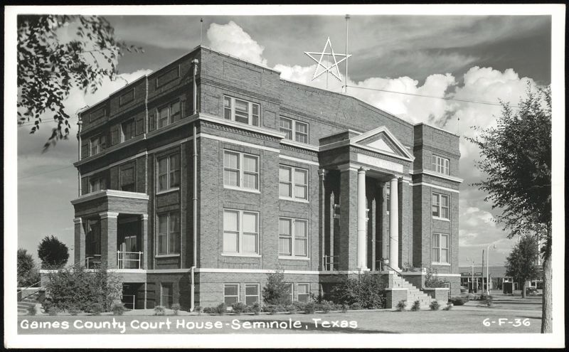 Gaines County Court House with large star on roof